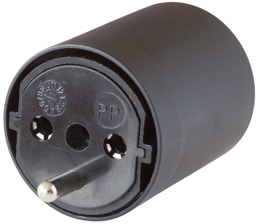 Reiseadapter 2 Stück – Von 2P+T 10A/16A Auf Schuko-Stecker (Typ F), Kompakt, Bis 1500W, Weiß