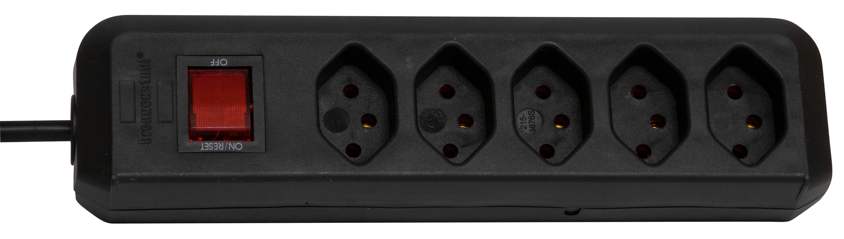 cleverLINE multiprise avec interrupteur 5 prises noir 1,5m H05VV-F 3G1,0