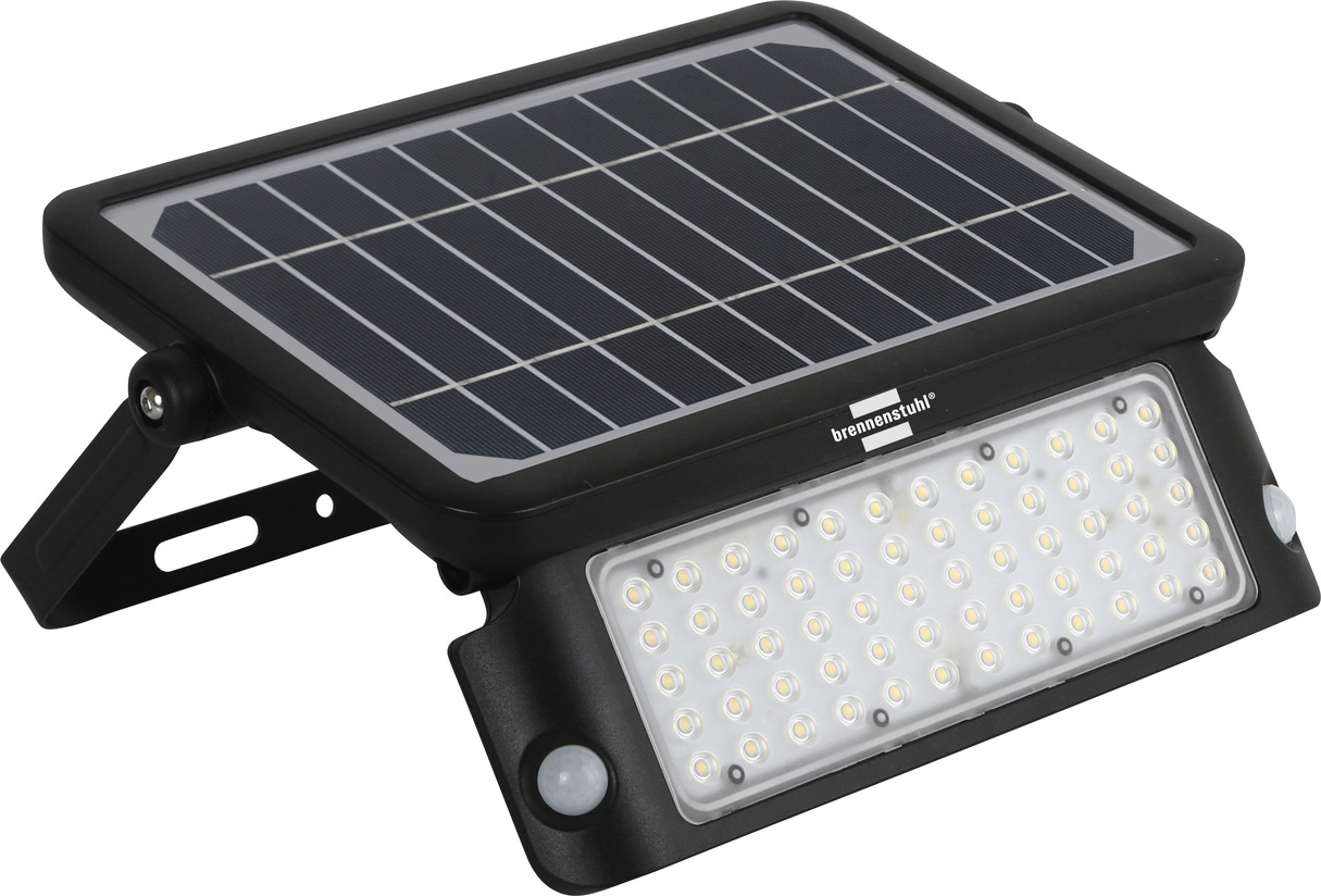 Lampe solaire à LED SOL WL 1000 IP65 avec deux capteurs PIR 10W 1080lm  couleur noir
