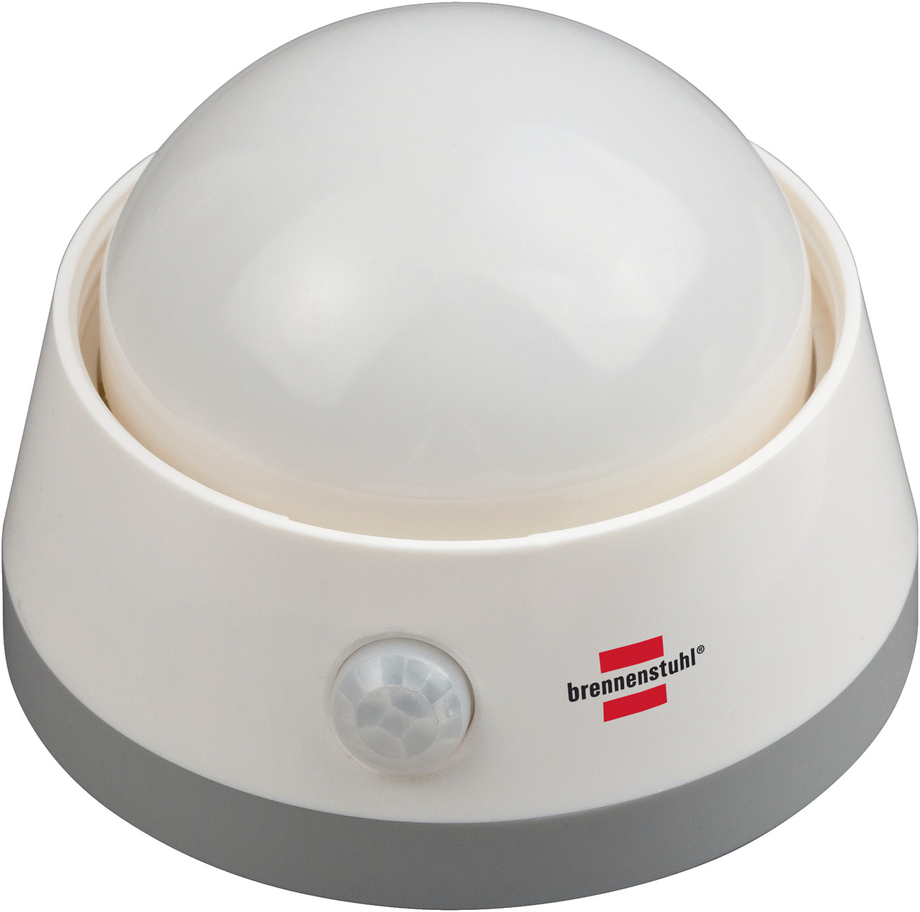 Lampe de nuit à LED NLB 02 BS avec détecteur de mouvement infrarouge et  interrupteur à poussoir 2 LED 60lm 3x AA (incluses)