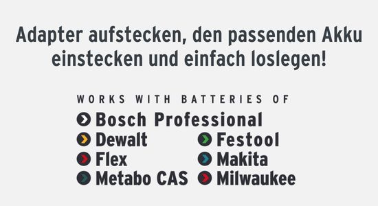 Marken-Kompatibilität Multi Battery 18V System