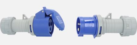 Aussehen CEE-Stecker und Kupplung 16A – einphasig