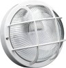 Wand- und Deckenleuchte rund mit Kunststoffgitter weiss IP44