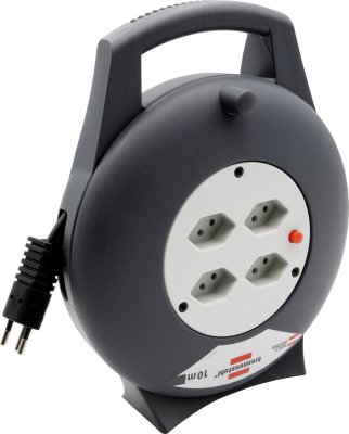 VL-X Vario-Line Kabelbox, 4-fach schwarz/lichtgrau, Kabel 10m H05VV-F 3G1,0 *CH*