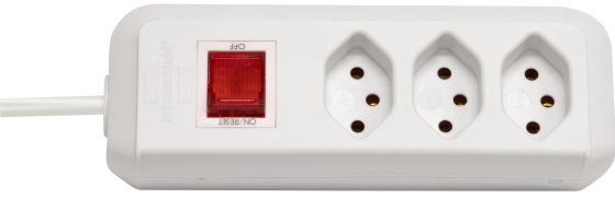 cleverLINE Steckdosenleiste 3-fach weiss 1,5m H05VV-F 3G1,0 mit Schalter *CH* - Produktbild