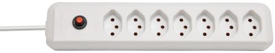 cleverLINE Steckdosenleiste 7-fach weiss 2m H05VV-F 3G1,0 *CH*
