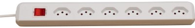 cleverLINE Steckdosenleiste 6-fach 90° weiss 2m H05VV-F 3G1,0 mit Schalter *CH*