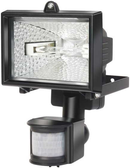 Halogenstrahler H 150 IP44 mit Infrarot-Bewegungsmelder 120W 2216lm schwarz - Produktbild