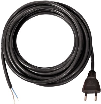 Gummi-Neopren Anschlussleitung, 2-polig 5m schwarz H05RN-F 2x1,0