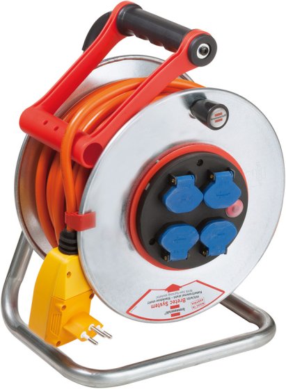 Garant SK FI + Bretec IP44 Gewerbe-/Baustellen-Kabeltrommel 33m AT-N07V3V3-F 3G1,5 mit FI-Stecker *CH* - Produktbild