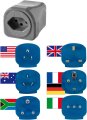 Weltreisestecker mit 6-Adaptern mit 10A Sicherung,Blister verpackt *CH* - Produktbild