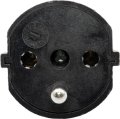 Fix-Adapter DE auf CH schwarz 230V 3-polig ohne Hülse - Produktansicht