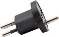 Fix-Adapter DE auf CH schwarz 230V 3-polig ohne Hülse - Produktansicht