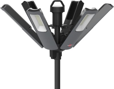 360° LED Baustrahler Set – bestehend aus  LED Baustrahler 185W 1171652200, Bau-Teleskop Stativ 1170610 und Transporttasche 9171990105