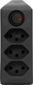 cleverLINE Abzweigstecker 3-fach schwarz mit Schalter, drehbar bis 300° mit Aufhänger *CH* - Produktansicht