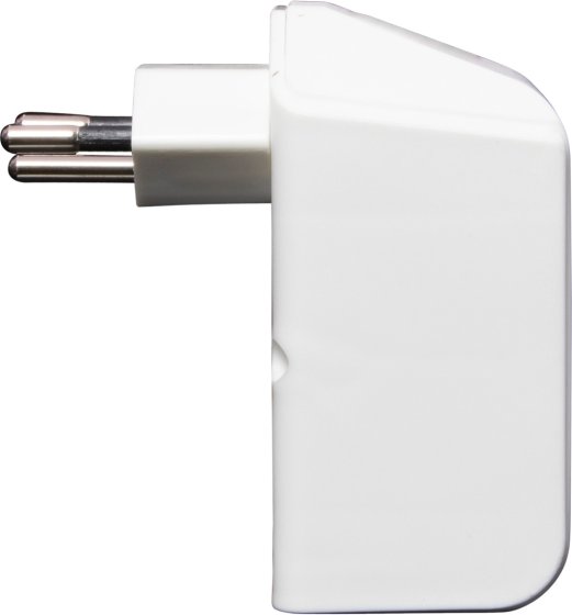 cleverLINE Abzweigstecker 2-fach weiss, drehbar bis 300° ohne Aufhänger *CH*  - Produktansicht