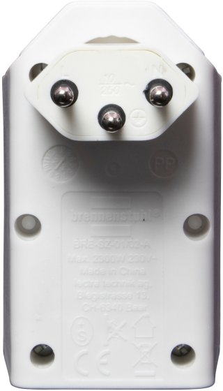 cleverLINE Abzweigstecker 2-fach weiss, drehbar bis 300° ohne Aufhänger *CH*  - Produktansicht