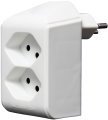cleverLINE Abzweigstecker 2-fach weiss, drehbar bis 300° ohne Aufhänger *CH*  - Produktbild