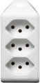 cleverLINE Abzweigstecker 3-fach weiss, drehbar bis 300° ohne Aufhänger *CH*  - Produktansicht