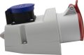 Kombi-Wandsteckdose mit CEE 230V/16A und T23 3-polig  IP44 - Produktansicht