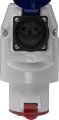 Kombi-Wandsteckdose mit CEE 230V/16A und T23 3-polig  IP44 - Produktansicht