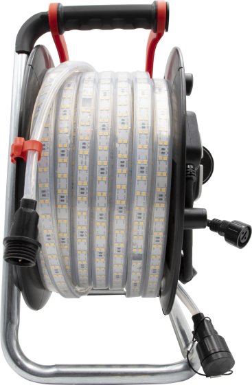 LED-Lichtschlauch BS2540SI S auf Aufbewahrungstrommel, 25m,  4000K, einseitig, 2m H07RN-F 2X1,5 Typ 11 (IP55) *CH* - Produktansicht