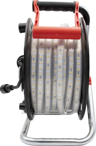 LED-Lichtschlauch BS2540SI S auf Aufbewahrungstrommel, 25m,  4000K, einseitig, 2m H07RN-F 2X1,5 Typ 11 (IP55) *CH* - Produktansicht