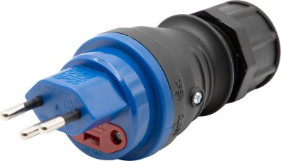 Montagestecker Typ T13 mit Feinsicherung 10A, 230V/10A, IP55