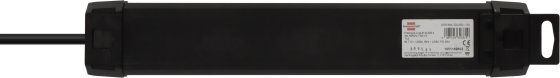 Premium-Line Steckdosenleiste 6-fach mit USB C PD 30W und USB A 18W schwarz 3m H05VV-F 3G1,5 - Produktansicht
