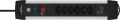 Premium-Alu-Line Steckdosenleiste 6-fach mit USB C PD 30W und USB A 18W 3m H05VV-F3G1,5 - Produktansicht