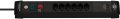 Premium-Line Steckdosenleiste 6-fach (Typ T13) mit 2x USB C PD 65W und USB A 18W schwarz, 3m H05VV-F3G1,5 - Produktbild