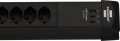 Premium-Line 60.000A &Uuml;berspannungsschutz-Steckdosenleiste 6-fach (Typ T13) mit 2x USB C PD 65W und 1x USB A 18W schwarz, 3m H05VV-F 3G1,5 - Produktansicht