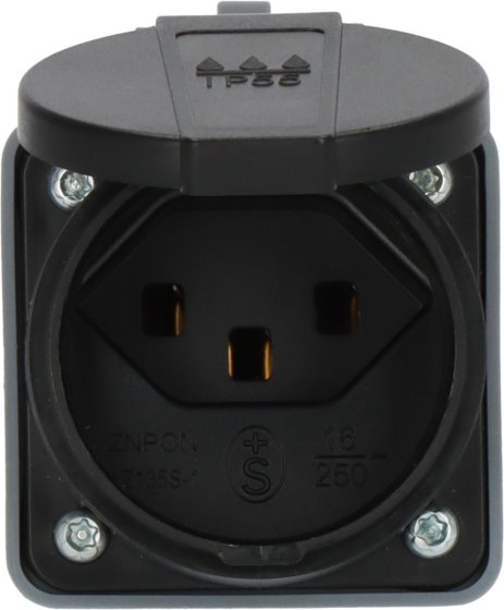 CEE-Adapter 230V/16A (IP44) auf Typ T23 (IP55) - Produktansicht