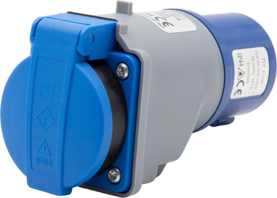 CEE-Adapter 230V/16A auf Typ F, IP44 - Produktbild