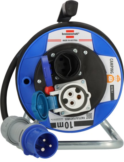 Garant CEE/3 Camping-Kabeltrommel ST 180 IP44, 1x CEE 16A/230V, 1x Typ T23 (IP55), 10m H07RN-F 3G2.5 - Produktansicht