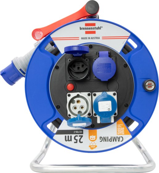 Garant CEE/3 Camping-Kabeltrommel ST 300 IP44, 2x CEE 16A/230V, 2x Typ T23 (IP55), 25m H07RN-F 3G2.5 - Produktansicht