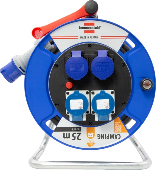 Garant CEE/3 Camping-Kabeltrommel ST 300 IP44, 2x CEE 16A/230V, 2x Typ T23 (IP55), 25m H07RN-F 3G2.5 - Produktansicht