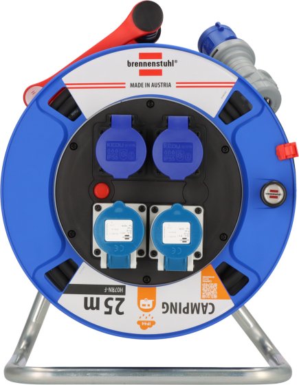 Garant CEE/3 Camping-Kabeltrommel ST 300 IP44, 2x CEE 16A/230V, 2x Typ T23 (IP55), 25m H07RN-F 3G2.5 - Produktansicht
