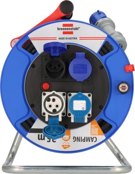 Garant CEE/3 Camping-Kabeltrommel ST 300 IP44, 2x CEE 16A/230V, 2x Typ T23 (IP55), 25m H07RN-F 3G2.5 - Produktansicht