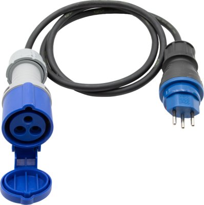 Professional Adapterkabel IP44, CEE/3 auf Typ T13 (IP55) mit FS 10A, 1.5m H07RN-F 3G1,5