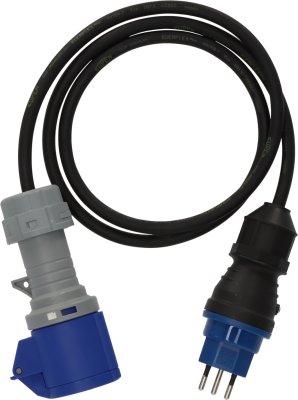 Professional Adapterkabel IP44, CEE/3 auf Typ T13 (IP55) mit FS 10A, 1.5m H07RN-F 3G1,5