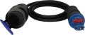 Professional Adapterkabel IP44, Typ T13 (IP55) mit FS 10A auf Typ T23 (IP55), 1.5m H07RN-F 3G1,5 - Produktansicht