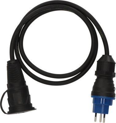 Professional Adapterkabel IP44, Typ T13 (IP55) mit FS 10A auf Typ F (IP44), 1.5m H07RN-F 3G1,5