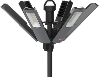 360&deg; LED Baustrahler Set &ndash; bestehend aus LED Baustrahler 185W 1171652200, Bau-Teleskop Stativ 1170310040 und Transporttasche 9171990105