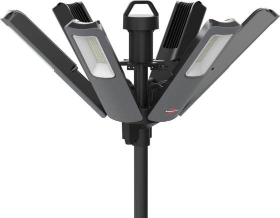360&deg; LED Baustrahler Set &ndash; bestehend aus LED Baustrahler 185W 1171652200, Bau-Teleskop Stativ 1170310040 und Transporttasche 9171990105 - Produktbild