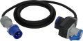 Camping CEE Verl&auml;ngerungskabel IP44 3m schwarz H07RN-F 3G2,5 CEE-Stecker, Winkelkupplung 230V/16A - Produktansicht