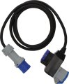 Camping CEE Verl&auml;ngerungskabel IP44 3m schwarz H07RN-F 3G2,5 CEE-Stecker, Winkelkupplung 230V/16A - Produktbild