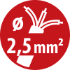 Camping CEE Verl&auml;ngerungskabel IP44 5m schwarz H07RN-F 3G2,5 CEE-Stecker, Winkelkupplung 230V/16A