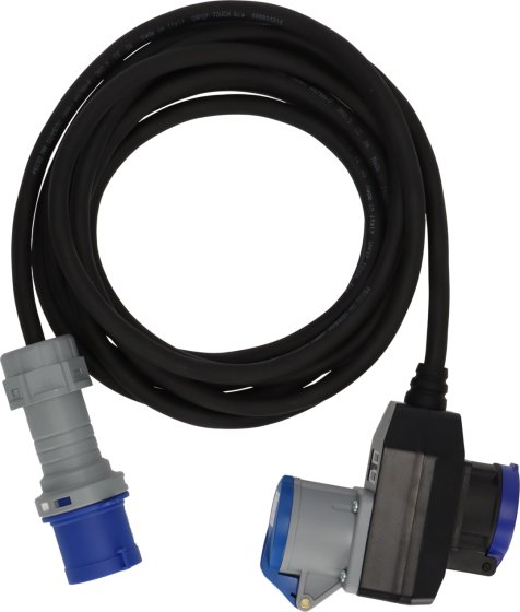 Camping CEE Verl&auml;ngerungskabel IP44 10m schwarz H07RN-F 3G2,5 CEE-Stecker, Winkelkupplung 230V/16A - Produktbild