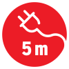 Stableuchte 5m H05RN-F 2x0,75 8W 320lm mit Schalter